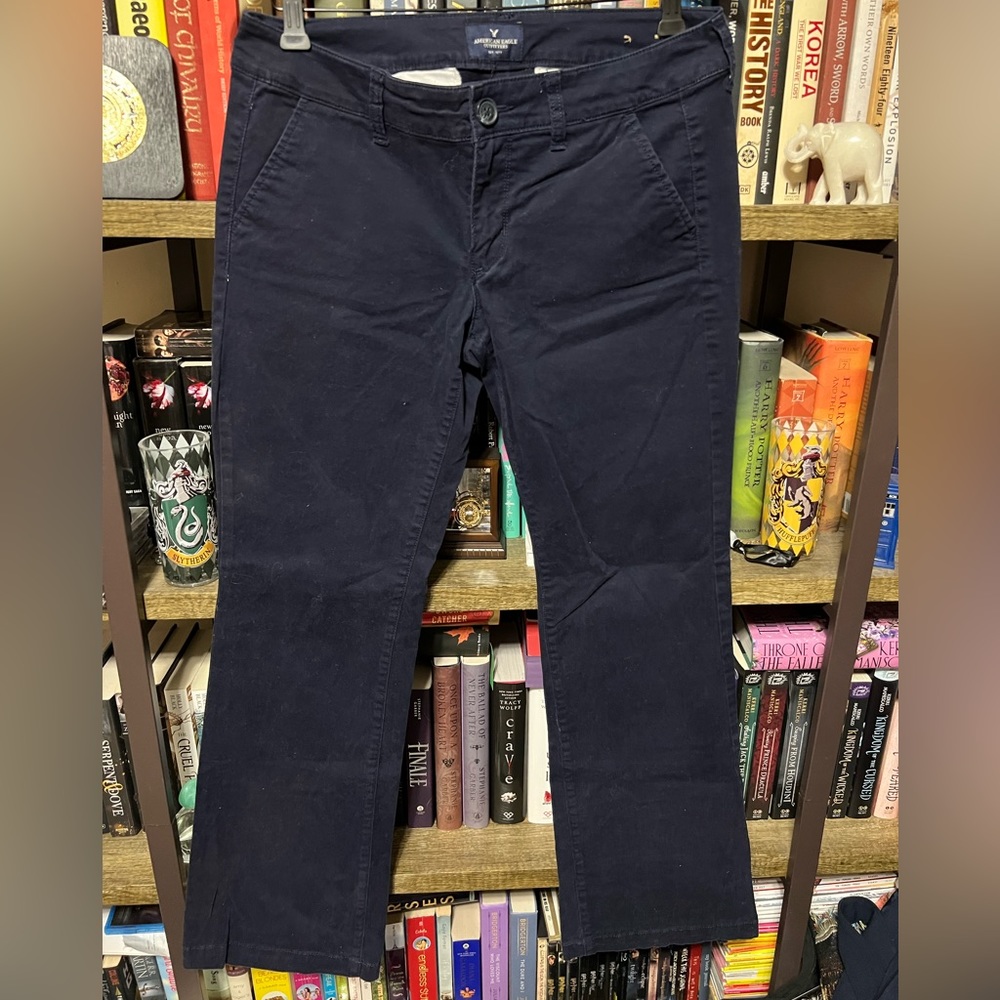 American Eagle Navy Dress/School Boot Cut Stretch Pant